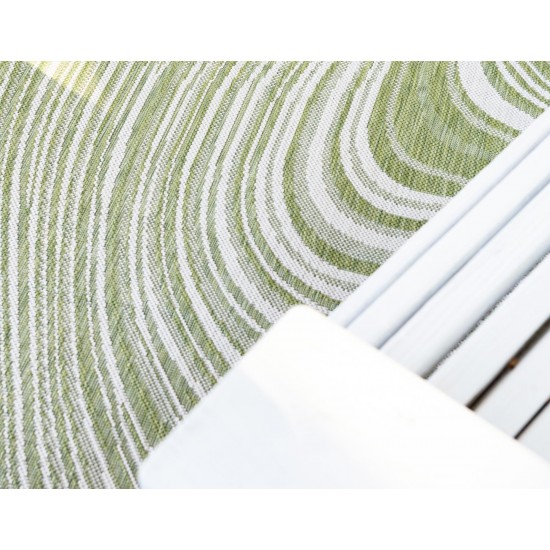 Rug Unique Loom Outdoor Modern Green Rectangular 7' 0 x 10' 0