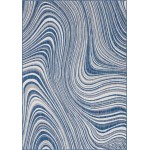 Rug Unique Loom Outdoor Modern Navy Blue Rectangular 7' 0 x 10' 0