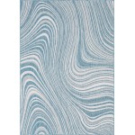 Rug Unique Loom Outdoor Modern Blue Rectangular 7' 0 x 10' 0