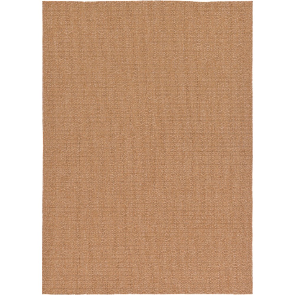 Rug Unique Loom Outdoor Modern Light Brown Rectangular 7' 0 x 10' 0