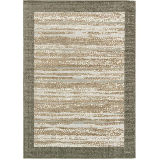 Rug Unique Loom Outdoor Modern Brown Rectangular 7' 0 x 10' 0