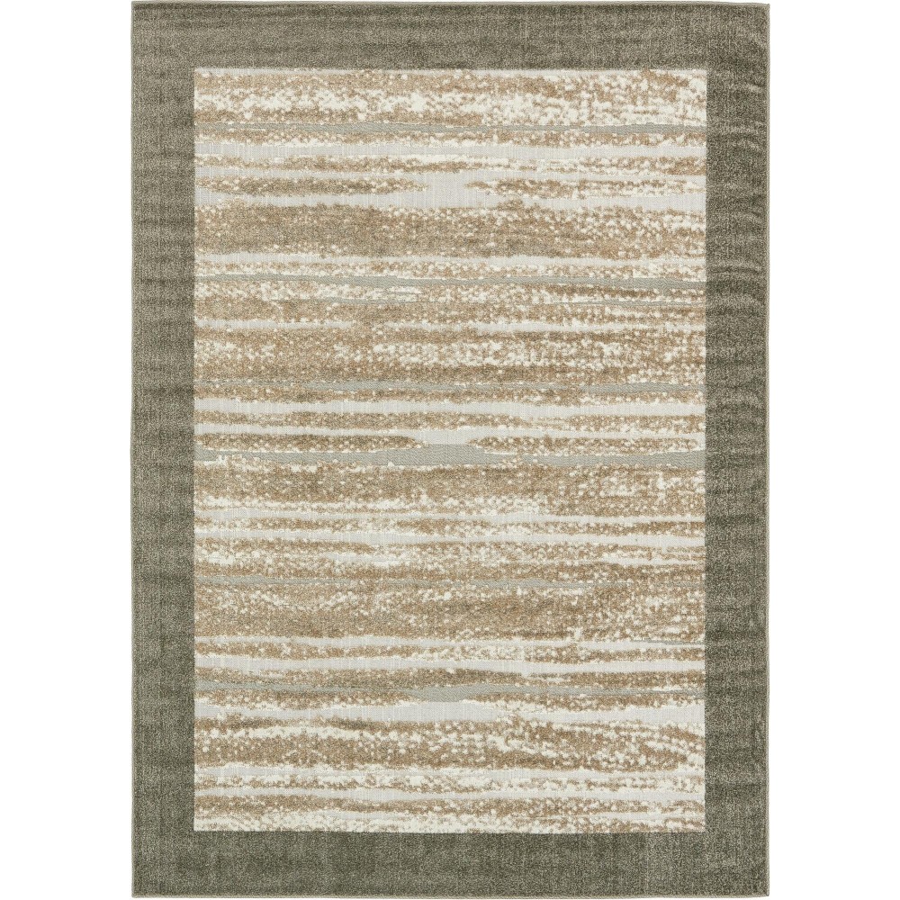 Rug Unique Loom Outdoor Modern Brown Rectangular 7' 0 x 10' 0