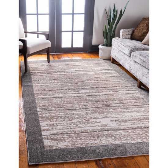 Rug Unique Loom Outdoor Modern Brown Rectangular 7' 0 x 10' 0