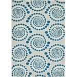 Rug Unique Loom Outdoor Modern Ivory Rectangular 7' 0 x 10' 0