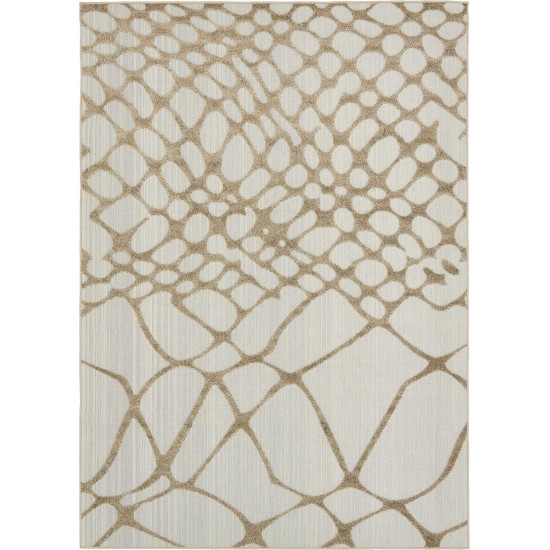 Rug Unique Loom Outdoor Modern Ivory Rectangular 7' 0 x 10' 0