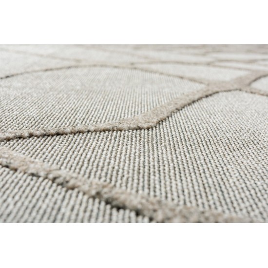 Rug Unique Loom Outdoor Modern Ivory Rectangular 7' 0 x 10' 0