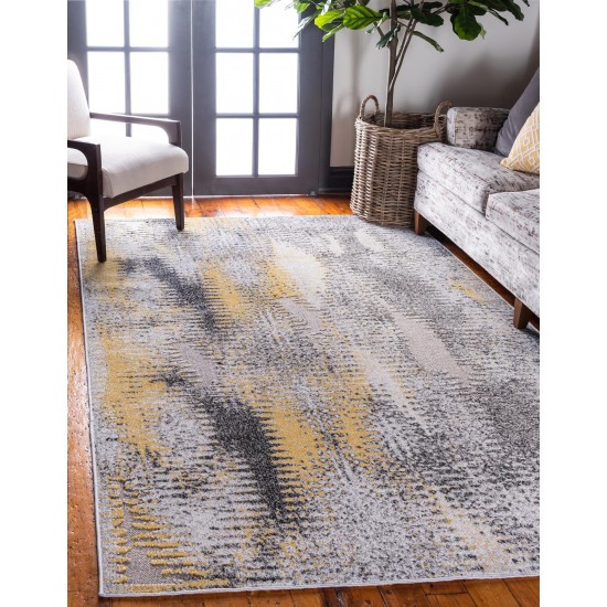 Rug Unique Loom Outdoor Modern Ivory Rectangular 7' 0 x 10' 0