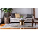 Rug Unique Loom Outdoor Modern Ivory Rectangular 7' 0 x 10' 0