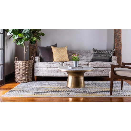 Rug Unique Loom Outdoor Modern Ivory Rectangular 7' 0 x 10' 0