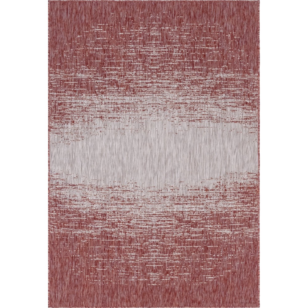 Rug Unique Loom Outdoor Modern Rust Red Rectangular 6' 0 x 9' 0 Rug Unique Loom Outdoor Modern Rust Red Rectangular 6' 0 x 9' 0