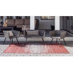 Rug Unique Loom Outdoor Modern Rust Red Rectangular 6' 0 x 9' 0