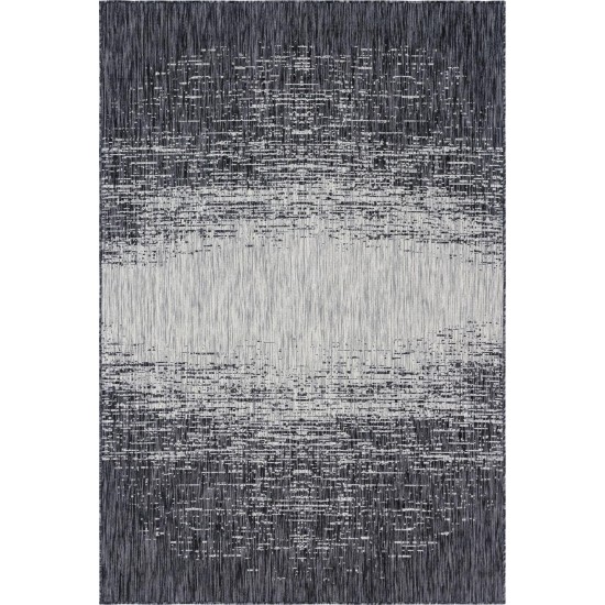 Rug Unique Loom Outdoor Modern Gray Rectangular 6' 0 x 9' 0