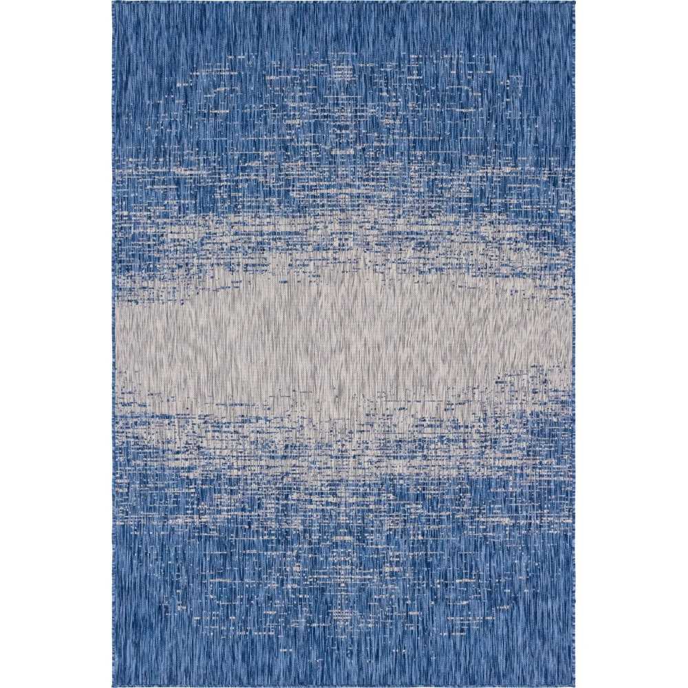 Rug Unique Loom Outdoor Modern Blue Rectangular 6' 0 x 9' 0 Rug Unique Loom Outdoor Modern Blue Rectangular 6' 0 x 9' 0