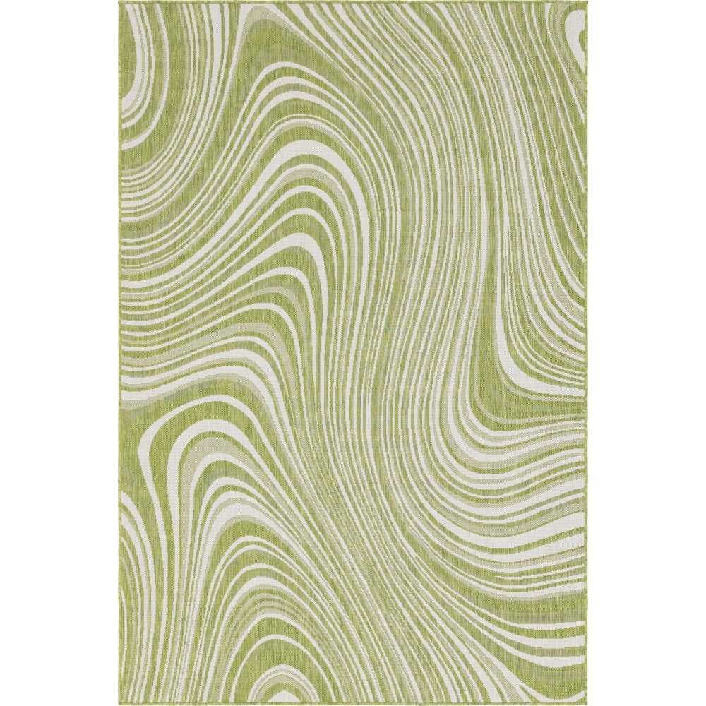 Rug Unique Loom Outdoor Modern Green Rectangular 6' 0 x 9' 0 Rug Unique Loom Outdoor Modern Green Rectangular 6' 0 x 9' 0