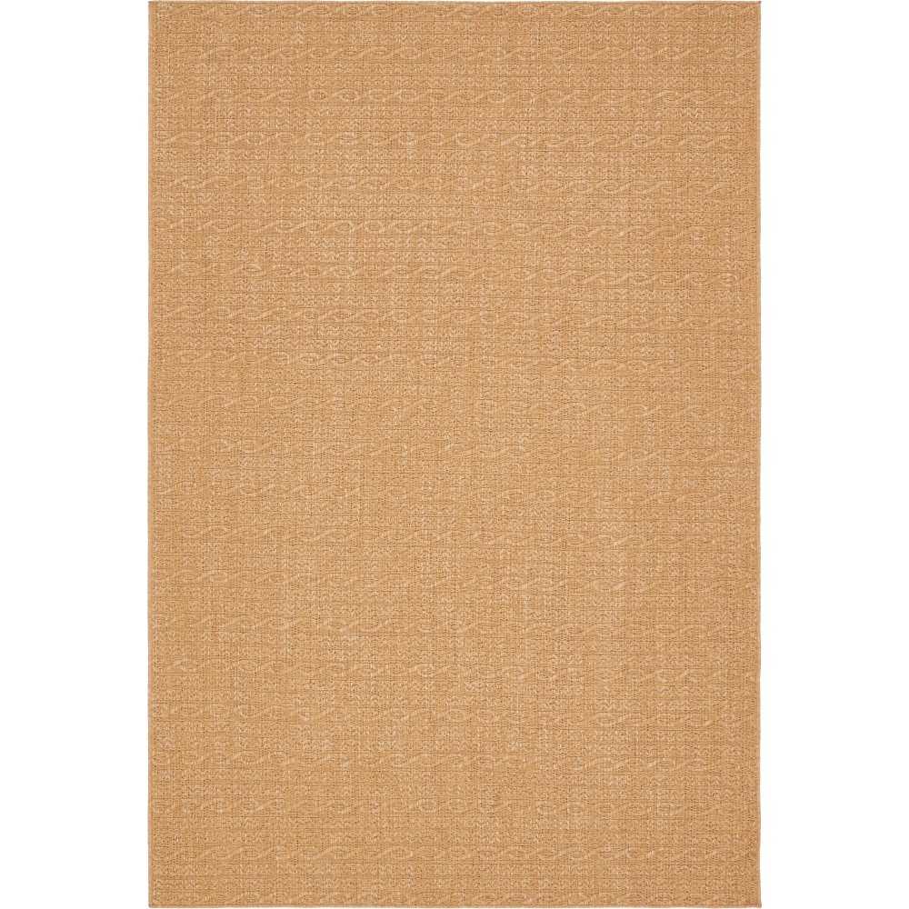 Rug Unique Loom Outdoor Modern Light Brown Rectangular 6' 0 x 9' 0 Rug Unique Loom Outdoor Modern Light Brown Rectangular 6' 0 x 9' 0