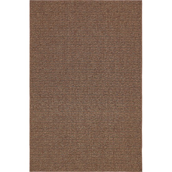 Rug Unique Loom Outdoor Modern Brown Rectangular 6' 0 x 9' 0