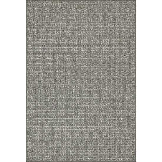 Rug Unique Loom Outdoor Modern Gray Rectangular 6' 0 x 9' 0