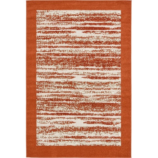 Rug Unique Loom Outdoor Modern Terracotta Rectangular 6' 0 x 9' 0