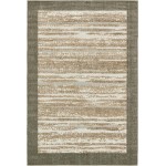 Rug Unique Loom Outdoor Modern Brown Rectangular 6' 0 x 9' 0