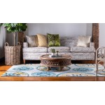 Rug Unique Loom Outdoor Modern Ivory Rectangular 6' 0 x 9' 0