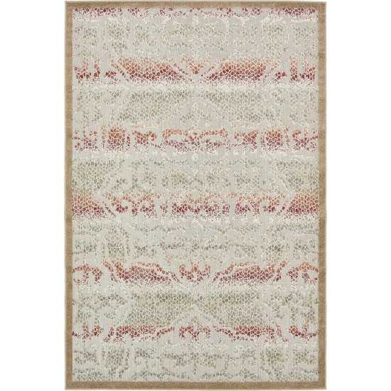 Rug Unique Loom Outdoor Modern Beige Rectangular 6' 0 x 9' 0