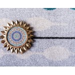 Rug Unique Loom Outdoor Modern Gray Rectangular 6' 0 x 9' 0