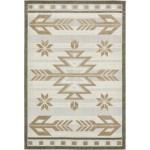 Rug Unique Loom Outdoor Modern Light Brown Rectangular 6' 0 x 9' 0