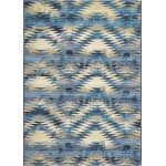 Rug Unique Loom Outdoor Modern Blue Rectangular 5' 3 x 8' 0