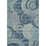 Rug Unique Loom Outdoor Modern Light Blue Rectangular 5' 3 x 8' 0