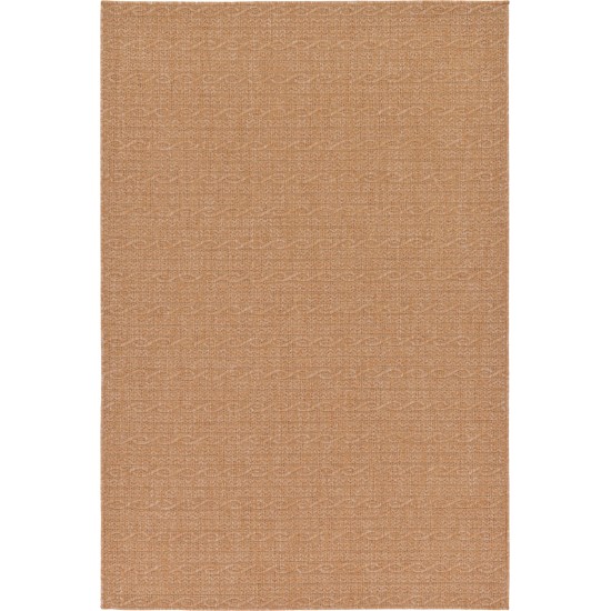 Rug Unique Loom Outdoor Modern Light Brown Rectangular 5' 3 x 8' 0