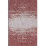 Rug Unique Loom Outdoor Modern Rust Red Rectangular 5' 0 x 8' 0