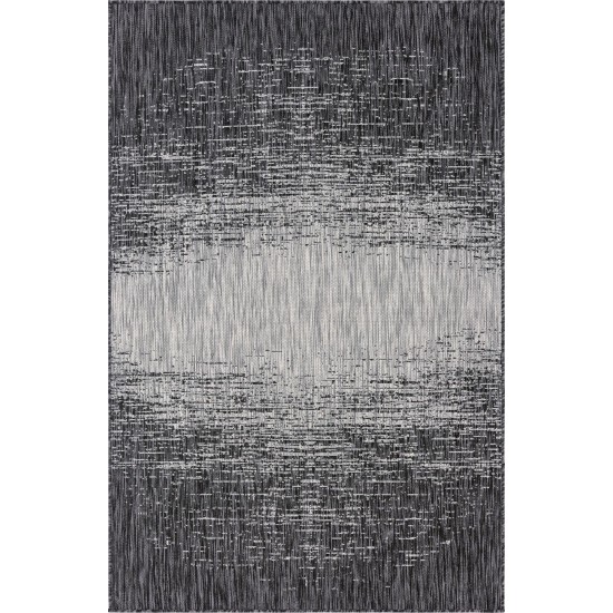 Rug Unique Loom Outdoor Modern Gray Rectangular 5' 0 x 8' 0