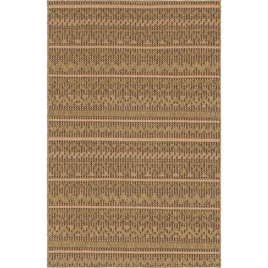 Rug Unique Loom Outdoor Modern Light Brown Rectangular 5' 0 x 8' 0