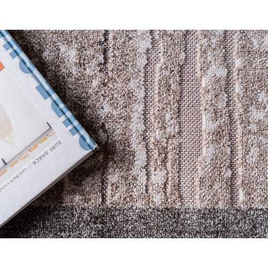 Rug Unique Loom Outdoor Modern Brown Rectangular 5' 0 x 8' 0