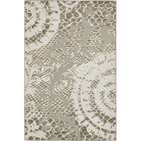 Rug Unique Loom Outdoor Modern Ivory Rectangular 5' 0 x 8' 0