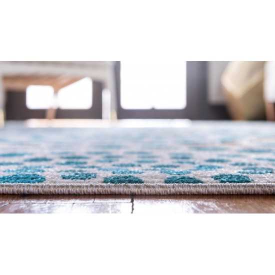 Rug Unique Loom Outdoor Modern Ivory Rectangular 5' 0 x 8' 0