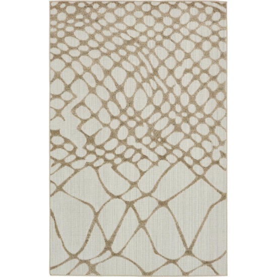 Rug Unique Loom Outdoor Modern Ivory Rectangular 5' 0 x 8' 0