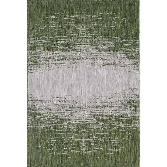 Rug Unique Loom Outdoor Modern Green Rectangular 4' 0 x 6' 0