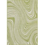 Rug Unique Loom Outdoor Modern Green Rectangular 4' 0 x 6' 0