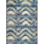 Rug Unique Loom Outdoor Modern Blue Rectangular 4' 0 x 6' 0