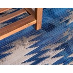 Rug Unique Loom Outdoor Modern Blue Rectangular 4' 0 x 6' 0