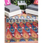 Rug Unique Loom Outdoor Modern Multi Rectangular 4' 0 x 6' 0