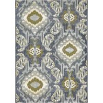 Rug Unique Loom Outdoor Modern Blue Rectangular 4' 0 x 6' 0