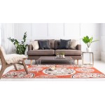 Rug Unique Loom Outdoor Modern Terracotta Rectangular 4' 0 x 6' 0