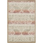 Rug Unique Loom Outdoor Modern Beige Rectangular 4' 0 x 6' 0