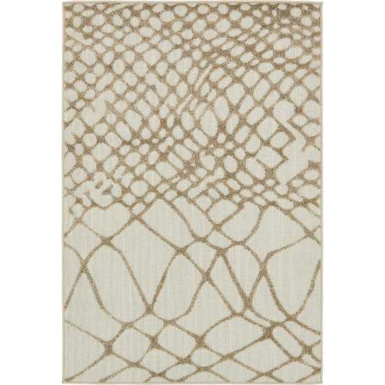 Rug Unique Loom Outdoor Modern Ivory Rectangular 4' 0 x 6' 0