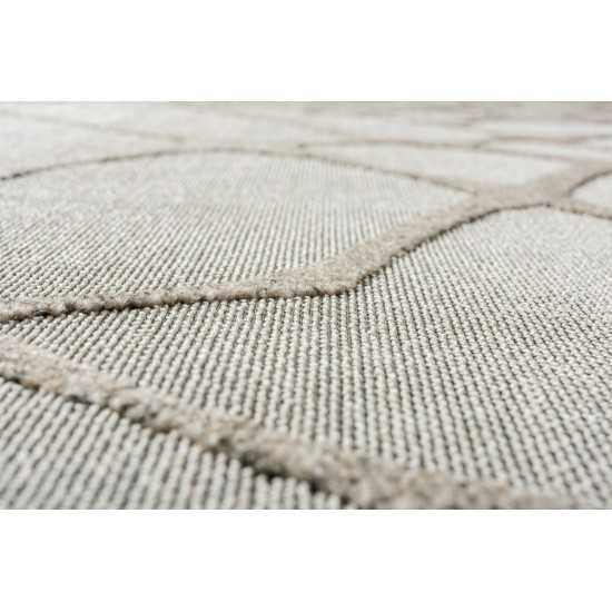 Rug Unique Loom Outdoor Modern Ivory Rectangular 4' 0 x 6' 0