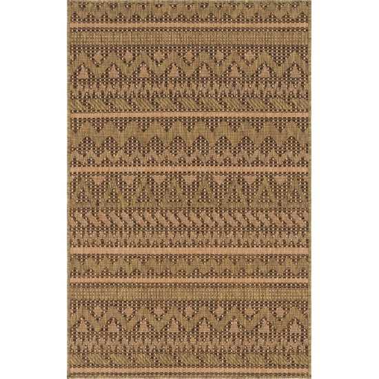 Rug Unique Loom Outdoor Modern Light Brown Rectangular 3' 3 x 5' 0