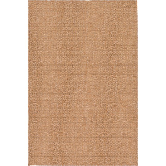 Rug Unique Loom Outdoor Modern Light Brown Rectangular 3' 3 x 5' 0