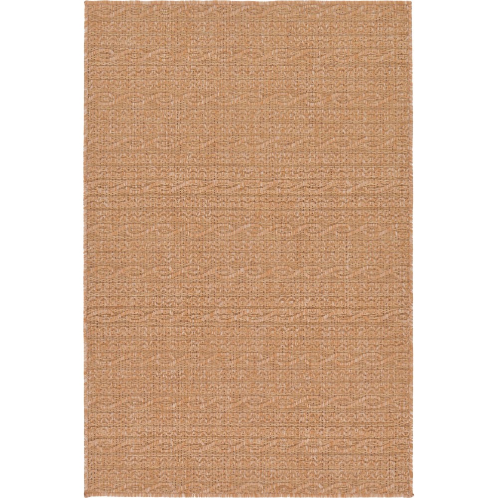 Rug Unique Loom Outdoor Modern Light Brown Rectangular 3' 3 x 5' 0